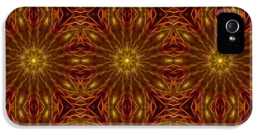 Gold Red Star Kaleidoscope - Phone Case