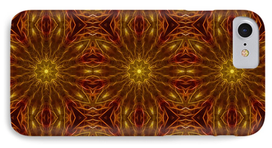 Gold Red Star Kaleidoscope - Phone Case