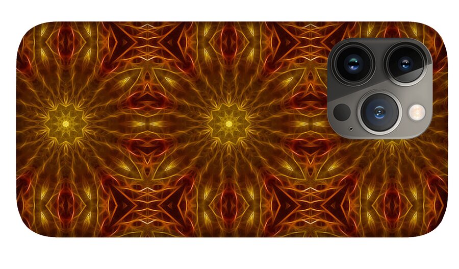 Gold Red Star Kaleidoscope - Phone Case