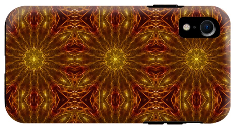 Gold Red Star Kaleidoscope - Phone Case