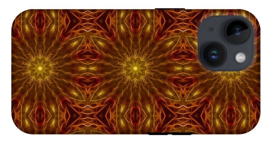 Gold Red Star Kaleidoscope - Phone Case