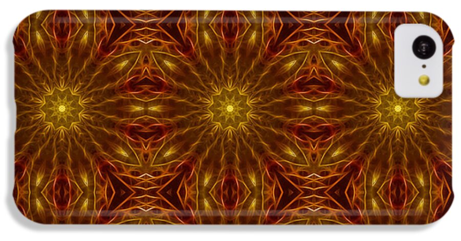 Gold Red Star Kaleidoscope - Phone Case