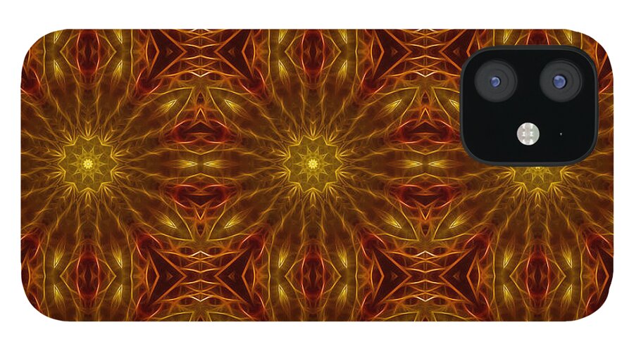 Gold Red Star Kaleidoscope - Phone Case