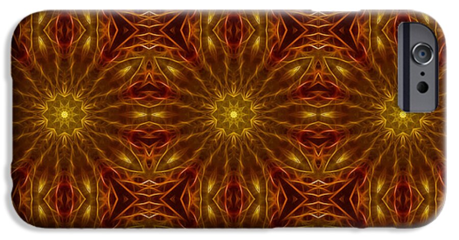 Gold Red Star Kaleidoscope - Phone Case