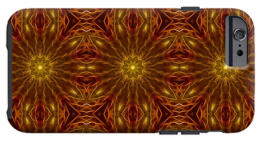 Gold Red Star Kaleidoscope - Phone Case