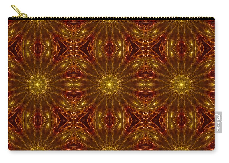 Gold Red Star Kaleidoscope - Zip Pouch