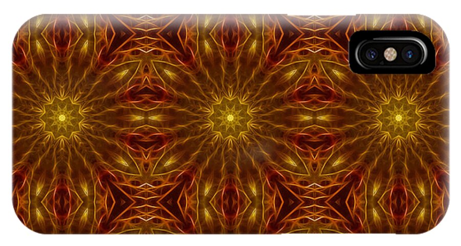 Gold Red Star Kaleidoscope - Phone Case