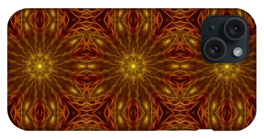 Gold Red Star Kaleidoscope - Phone Case