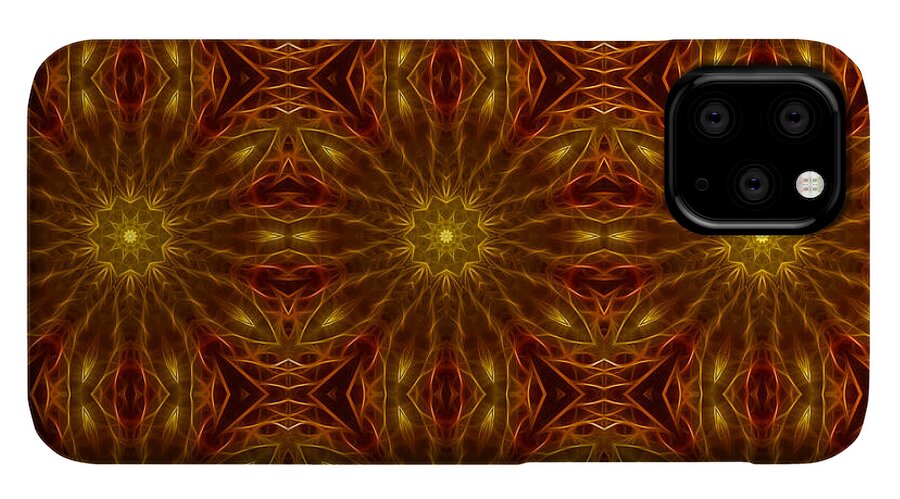 Gold Red Star Kaleidoscope - Phone Case