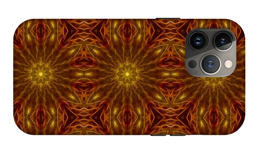 Gold Red Star Kaleidoscope - Phone Case