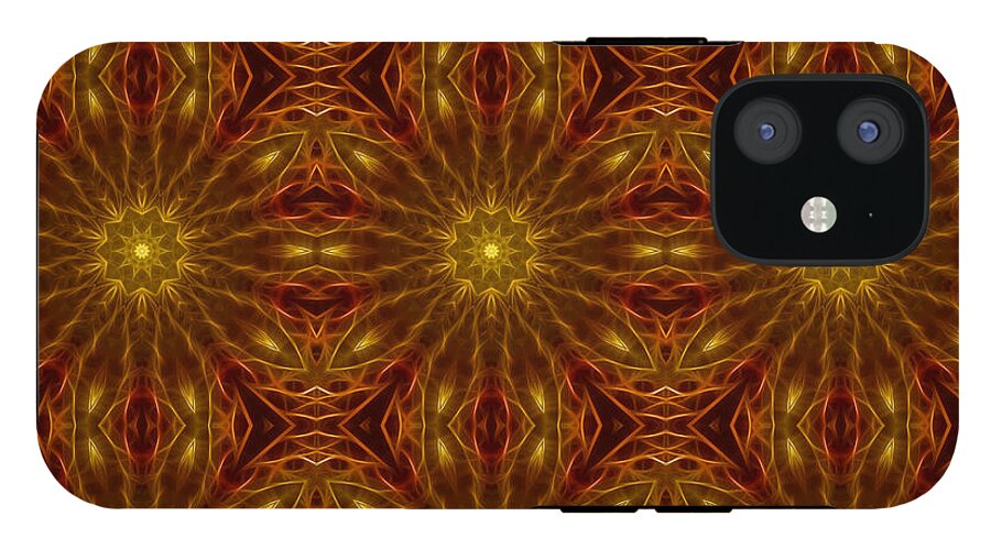 Gold Red Star Kaleidoscope - Phone Case