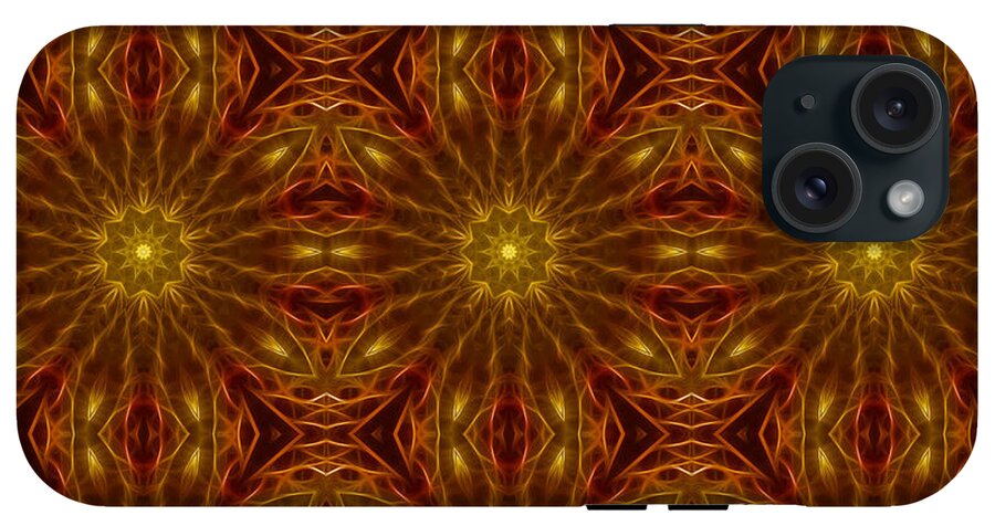 Gold Red Star Kaleidoscope - Phone Case