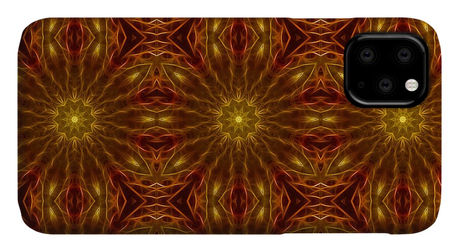 Gold Red Star Kaleidoscope - Phone Case