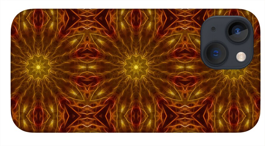 Gold Red Star Kaleidoscope - Phone Case