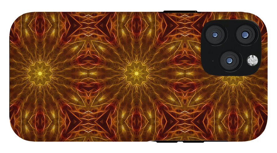 Gold Red Star Kaleidoscope - Phone Case