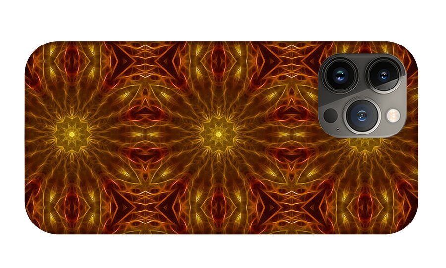 Gold Red Star Kaleidoscope - Phone Case