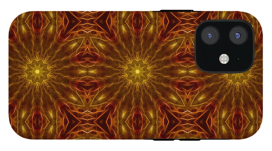 Gold Red Star Kaleidoscope - Phone Case