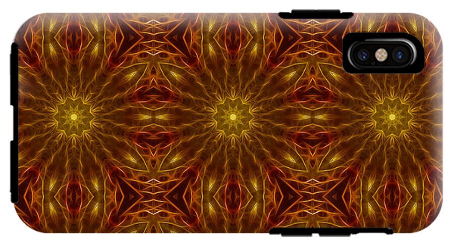 Gold Red Star Kaleidoscope - Phone Case