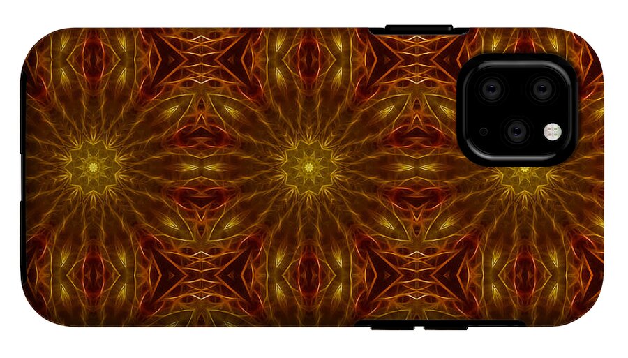 Gold Red Star Kaleidoscope - Phone Case