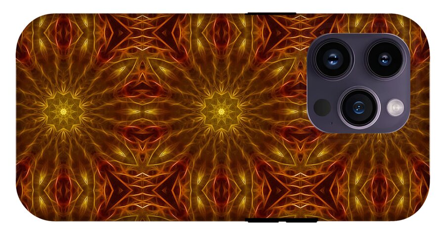 Gold Red Star Kaleidoscope - Phone Case