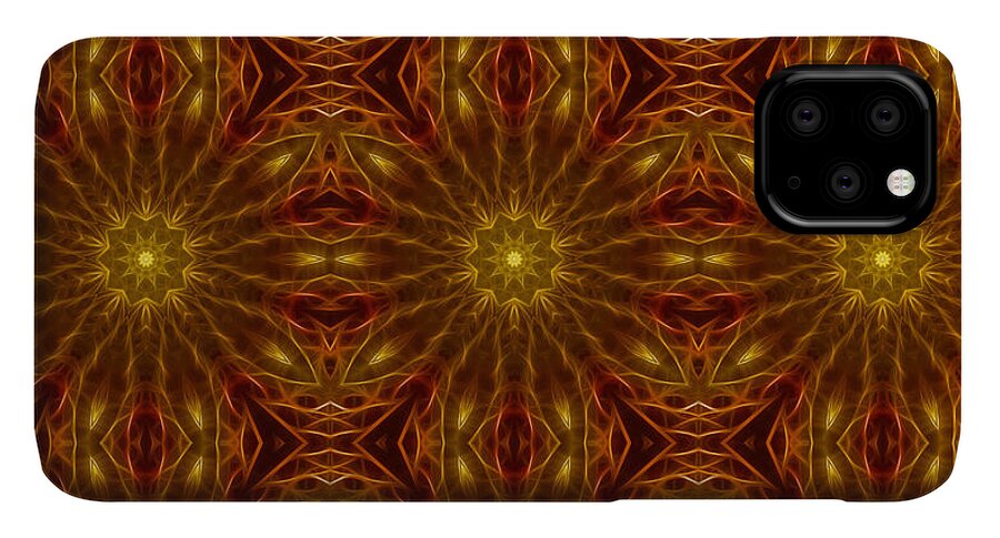 Gold Red Star Kaleidoscope - Phone Case