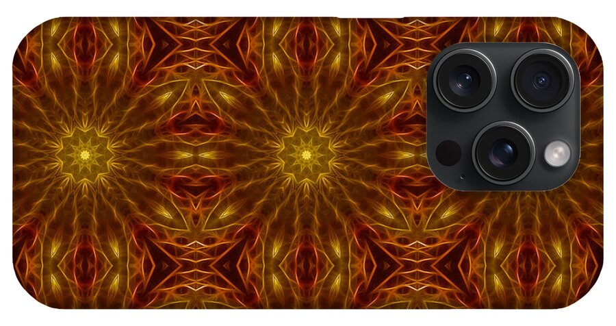 Gold Red Star Kaleidoscope - Phone Case