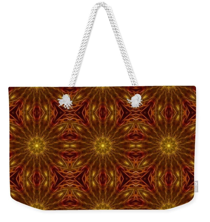 Gold Red Star Kaleidoscope - Weekender Tote Bag