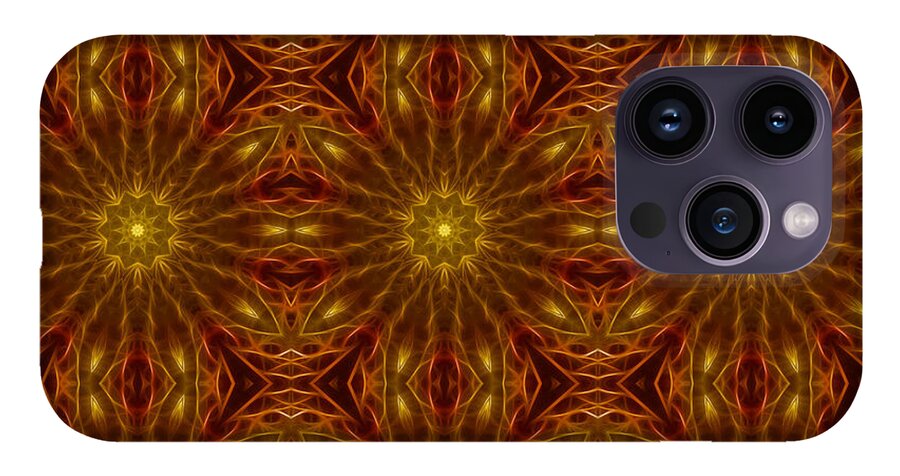 Gold Red Star Kaleidoscope - Phone Case