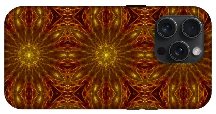 Gold Red Star Kaleidoscope - Phone Case