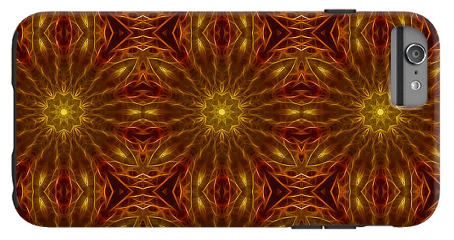 Gold Red Star Kaleidoscope - Phone Case