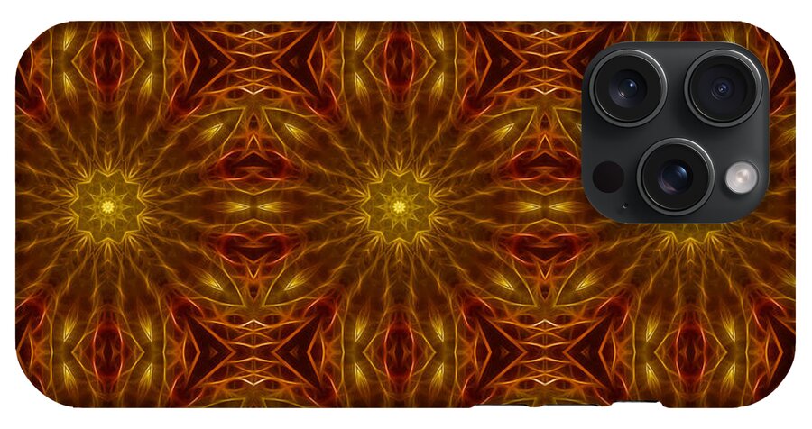 Gold Red Star Kaleidoscope - Phone Case