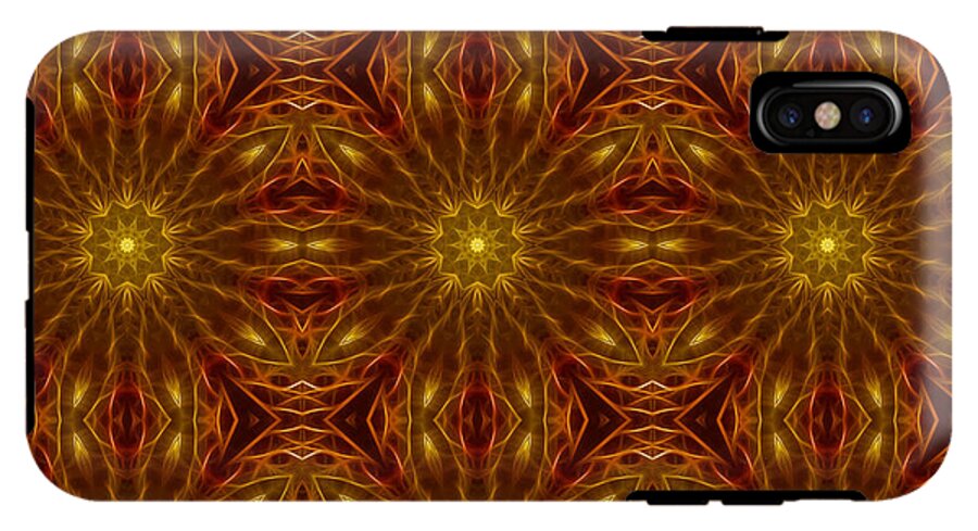 Gold Red Star Kaleidoscope - Phone Case