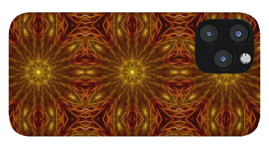 Gold Red Star Kaleidoscope - Phone Case