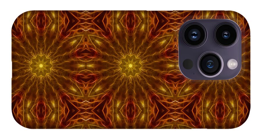 Gold Red Star Kaleidoscope - Phone Case