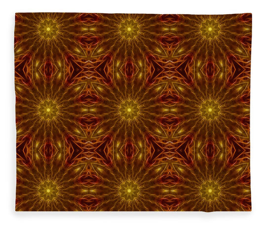 Gold Red Star Kaleidoscope - Blanket