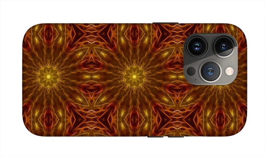 Gold Red Star Kaleidoscope - Phone Case