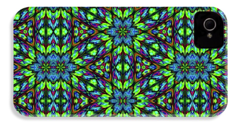 Green and Blue Geometric Kaleidoscope - Phone Case