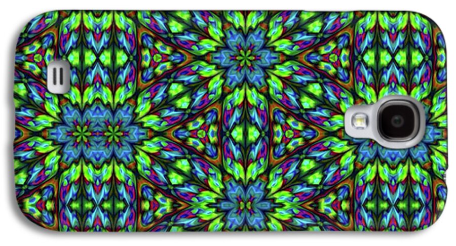 Green and Blue Geometric Kaleidoscope - Phone Case