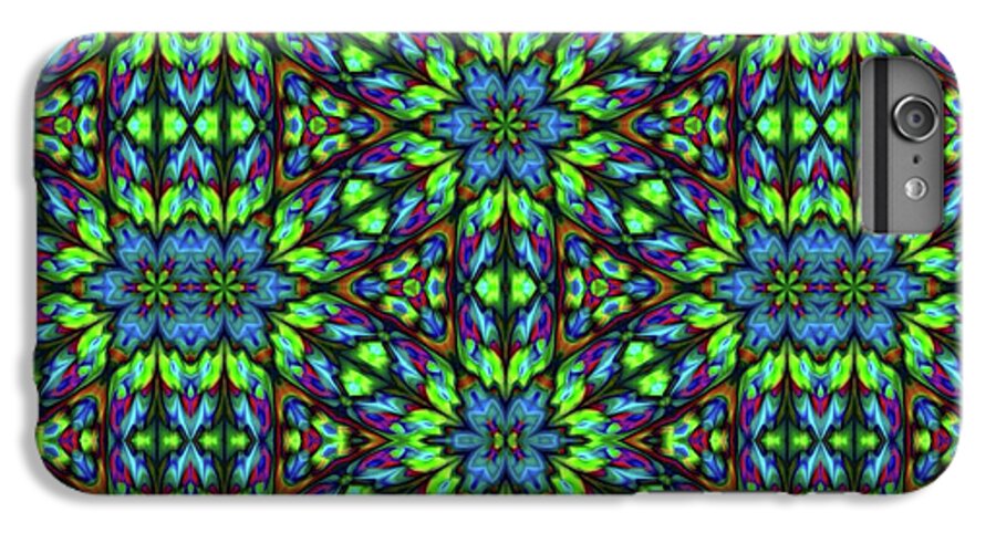 Green and Blue Geometric Kaleidoscope - Phone Case