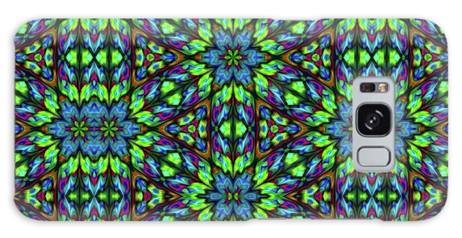 Green and Blue Geometric Kaleidoscope - Phone Case