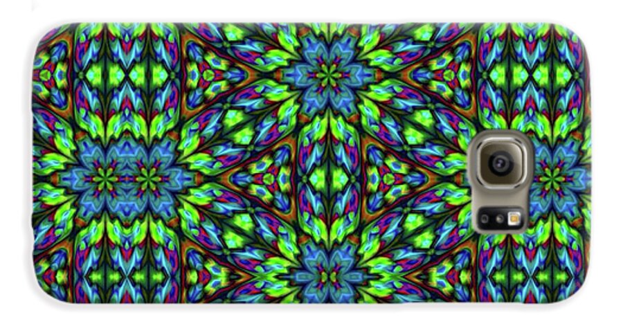 Green and Blue Geometric Kaleidoscope - Phone Case