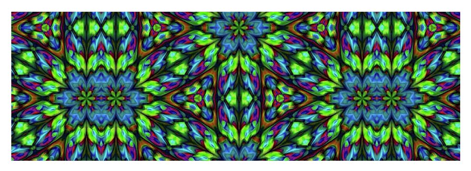 Green and Blue Geometric Kaleidoscope - Yoga Mat