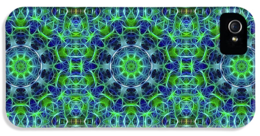 Green and Blue Kaleidoscope - Phone Case