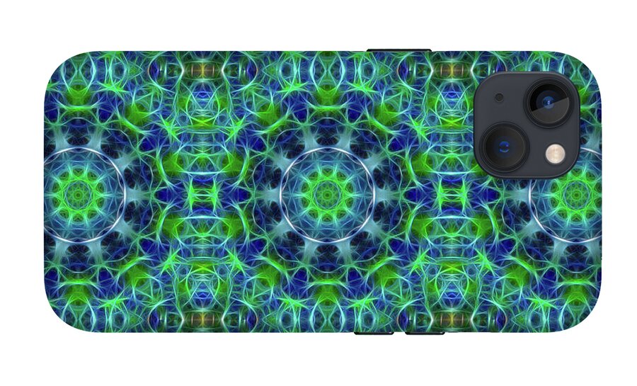 Green and Blue Kaleidoscope - Phone Case