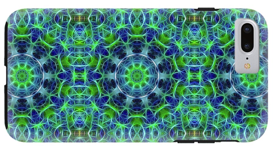 Green and Blue Kaleidoscope - Phone Case