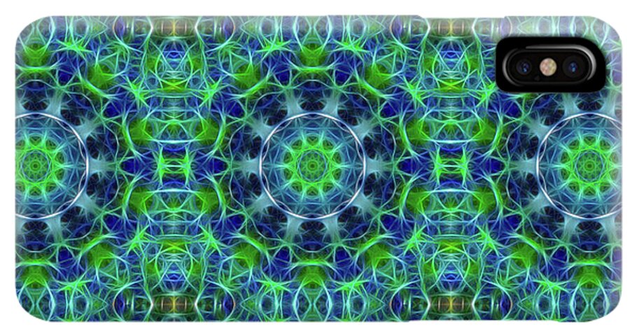 Green and Blue Kaleidoscope - Phone Case