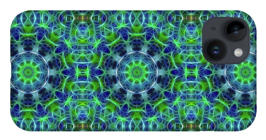 Green and Blue Kaleidoscope - Phone Case