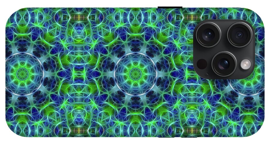 Green and Blue Kaleidoscope - Phone Case