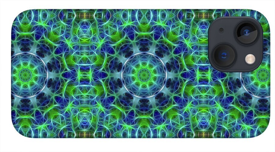 Green and Blue Kaleidoscope - Phone Case