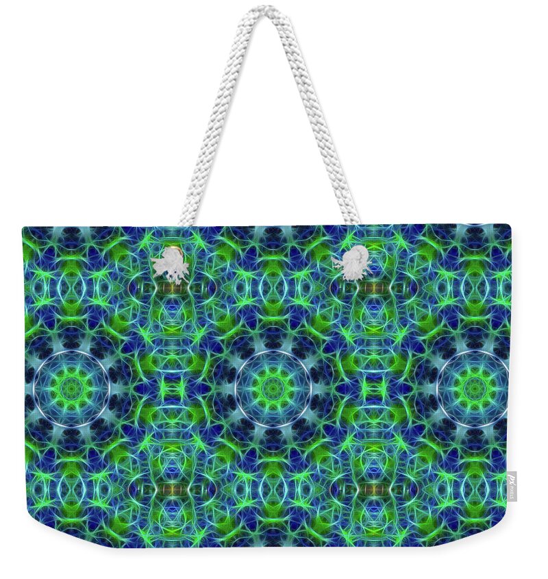 Green and Blue Kaleidoscope - Weekender Tote Bag